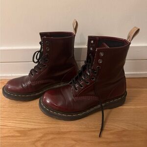 Dr. Martens Burgundy Combat Boots